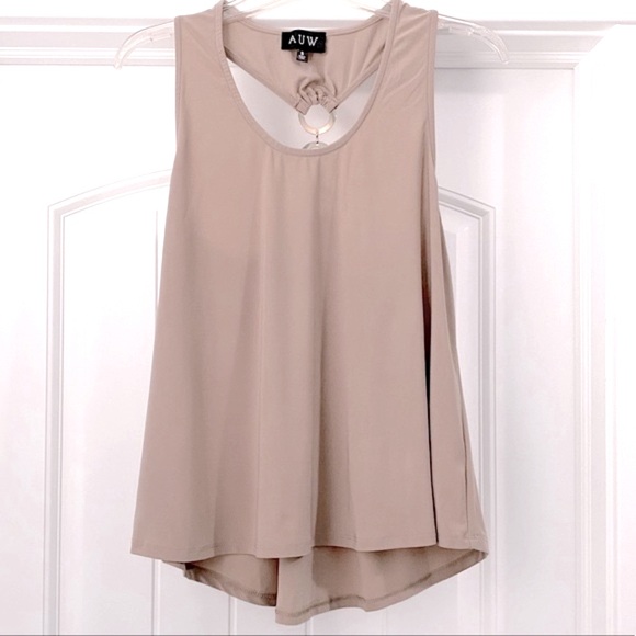 AUW Tops - AUW Taupe Tank Top